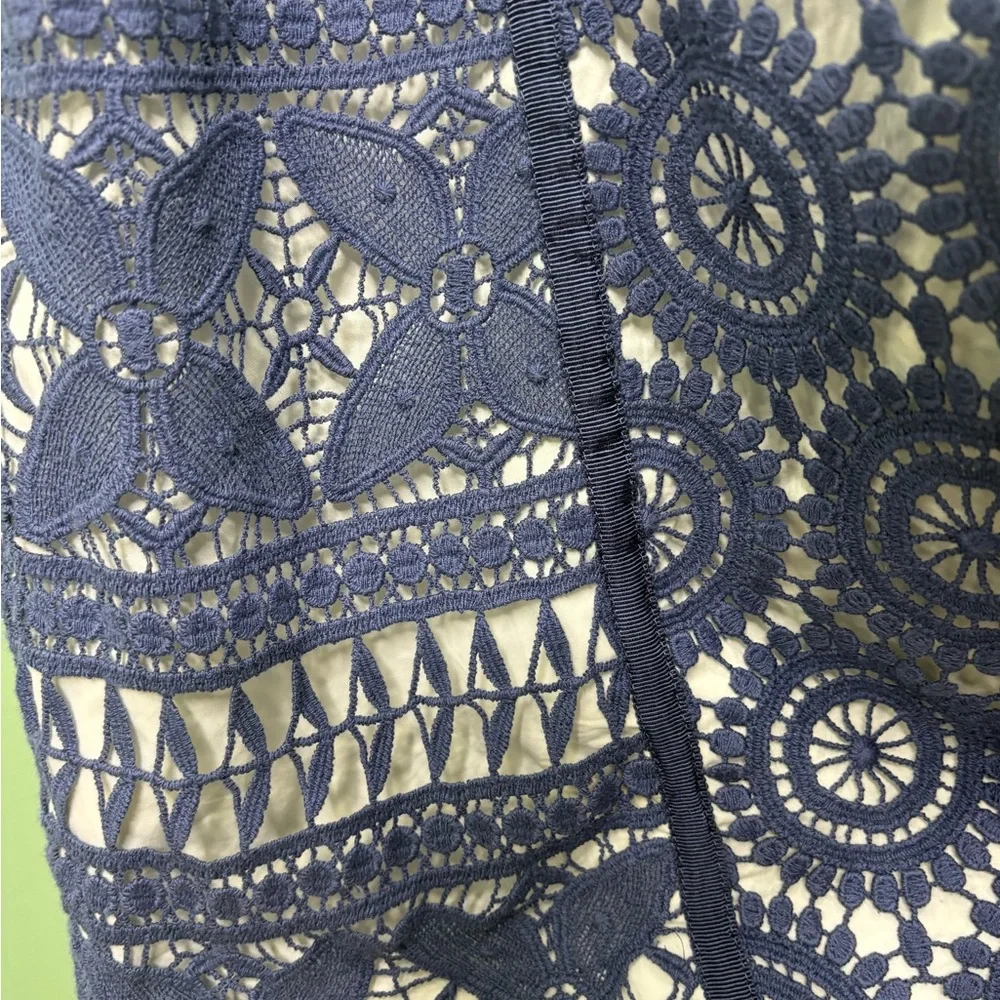 Tory Burch Navy Geometric Mini Dress - Picture 13 of 16